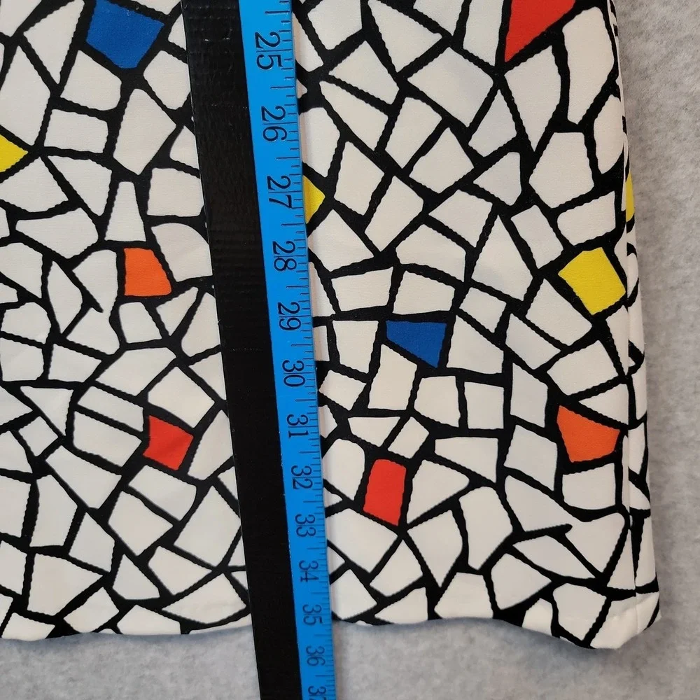 Desigual Women's Multicolored Mod Tank Dress Sleeveless Art V-Neck EU Sz 44 US M